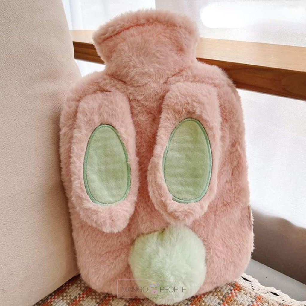 Hot Water Bag With Cute Bunny Design Soft Cover For Pain Relief - 1000Ml