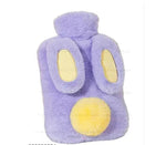 Load image into Gallery viewer, Hot Water Bag With Cute Bunny Design Soft Cover For Pain Relief - 1000Ml Purple
