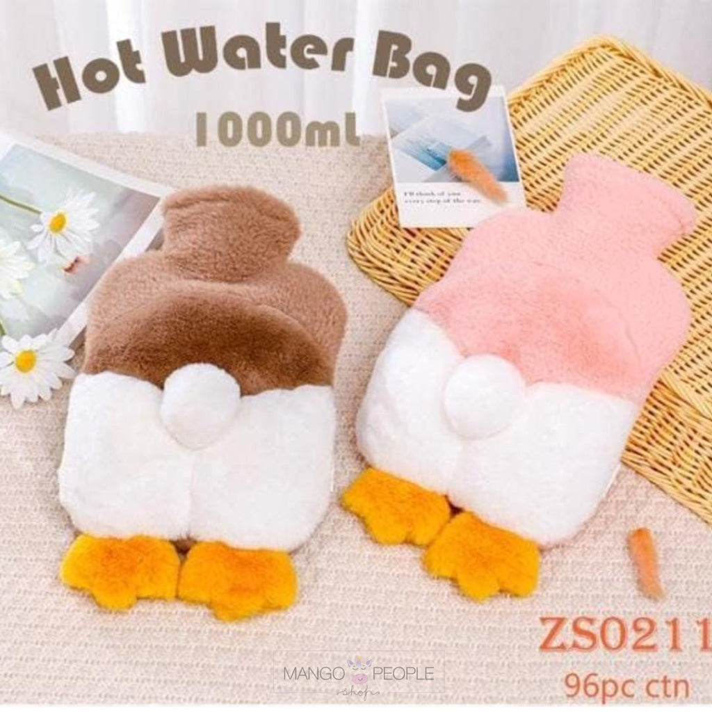 Hot Water Bag With Cute Cartoon Design Soft Cover For Pain Relief -1000Ml