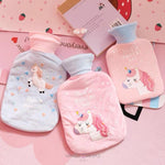 Load image into Gallery viewer, Hot Water Bag With Cute Unicorn Design Plush Cover - 1000Ml