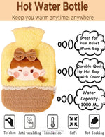 Load image into Gallery viewer, Hot Water Bottle Bag With Cute Girl Design Soft Cover - 1000Ml