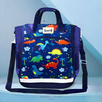 Load image into Gallery viewer, I Am Toothy-Saurus (Dinosaur) Tote Bag Blue
