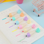 Load image into Gallery viewer, Ice Cream Shape Fancy Color Cute Mini Kids Highlighter Pen