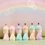 Load image into Gallery viewer, Ice Cream Shape Fancy Color Cute Mini Kids Highlighter Pen