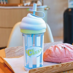 Load image into Gallery viewer, Ice Cream Shape Tumbler Plastic Water Bottle With Straw - 500Ml