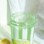 Load image into Gallery viewer, Ice Cream Shape Tumbler Plastic Water Bottle With Straw - 500Ml