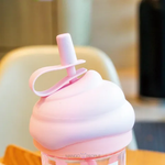 Load image into Gallery viewer, Ice Cream Shape Tumbler Plastic Water Bottle With Straw - 500Ml