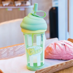 Load image into Gallery viewer, Ice Cream Shape Tumbler Plastic Water Bottle With Straw - 500Ml