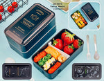 Load image into Gallery viewer, Insulated Double Decker Stainless Steel Lunch Box With Spoon And Fork Tiffin