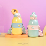 Load image into Gallery viewer, Kawaii Bunny Stainless Steel Water Bottle With Strap - 490Ml