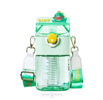 Load image into Gallery viewer, Kawaii Cute Animals Square Water Bottle With Fruit Infuser Partition - 950Ml Dino