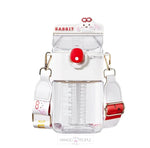 Load image into Gallery viewer, Kawaii Cute Animals Square Water Bottle With Fruit Infuser Partition - 950Ml Rabbit