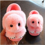 Load image into Gallery viewer, Kids Plush Bunny Slip-Ons - Blush Pink Plush Slippers Mango People Kids