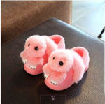 Load image into Gallery viewer, Kids Plush Bunny Slip-Ons - Blush Pink Plush Slippers Mango People Kids