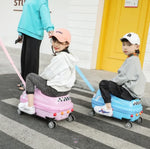 Load image into Gallery viewer, Kids Ride-On Travel Suitcase with Wheels Kids Trolley Suitcase