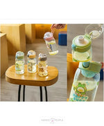 Load image into Gallery viewer, Kidszilla Drinking Water Bottle With Duckbill Straw - 450Ml