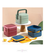Load image into Gallery viewer, Leak Proof Plastic Lunch Box With Compartments Tiffin