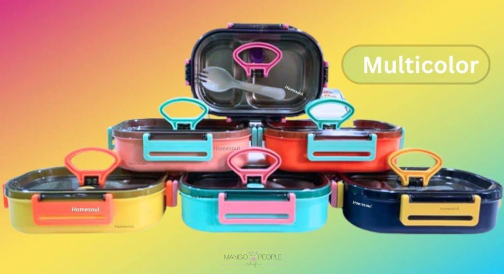Leakproof 2-Compartment Insulated Stainless Steel Lunch Box For School And Office- 500Ml Tiffin