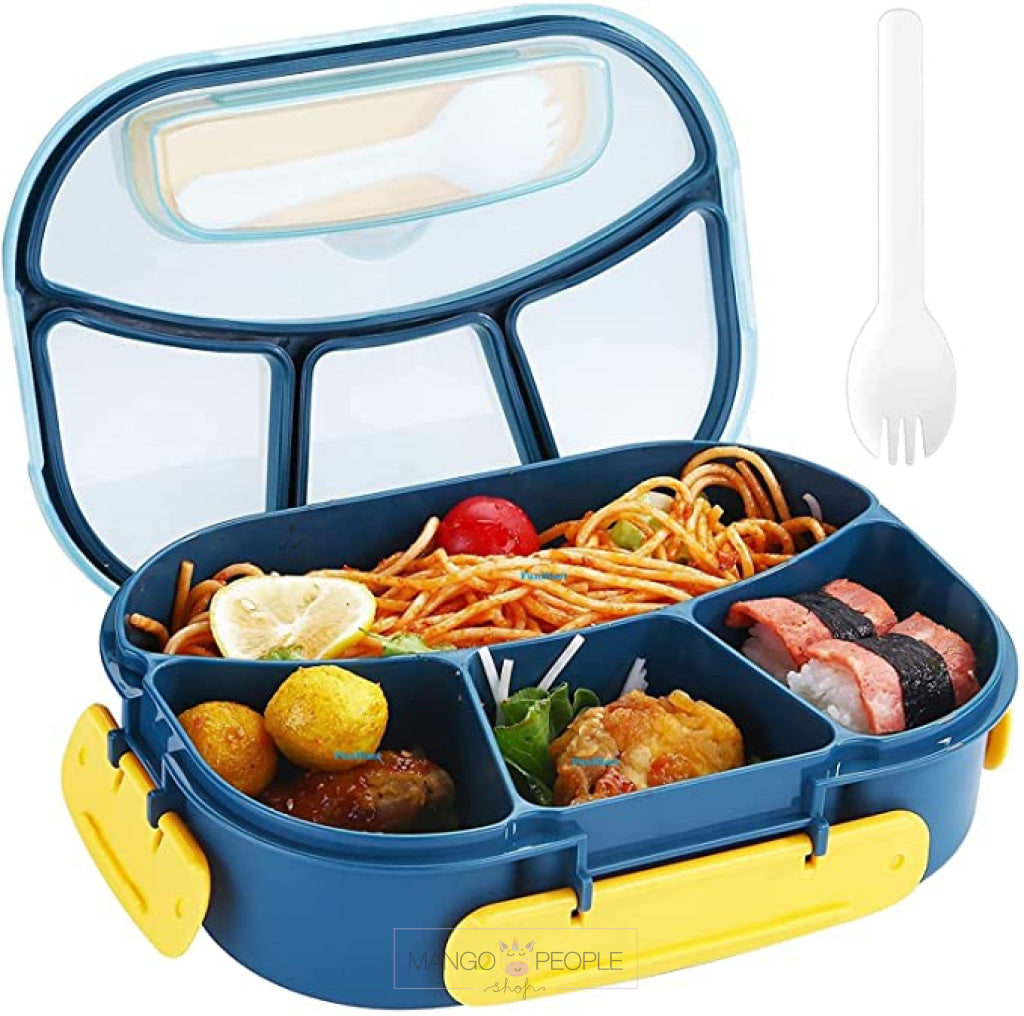 Leakproof Bento Tiffin Lunch Box For Kids With Four Compartments