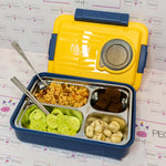Load image into Gallery viewer, Leakproof Camera Shape Bento Stainless Steel 7 Compartment Lunch Box - 1100Ml
