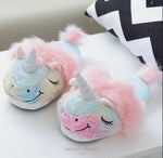 Load image into Gallery viewer, Limited Edition - Sleepy Unicorn Rainbow Plush Slippers Plush Slippers Mango People International