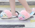 Load image into Gallery viewer, Limited Edition - Sleepy Unicorn Rainbow Plush Slippers Plush Slippers Mango People International
