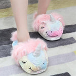 Load image into Gallery viewer, Limited Edition - Sleepy Unicorn Rainbow Plush Slippers Plush Slippers Mango People International