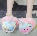 Load image into Gallery viewer, Limited Edition - Sleepy Unicorn Rainbow Plush Slippers Plush Slippers Mango People International