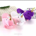 Load image into Gallery viewer, Limited Edition - Unicorn Rainbow Plush Slippers Plush Slippers Mango People Local Pink 
