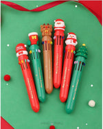 Load image into Gallery viewer, Merry Christmas Theme Multicolor Silicon Ball Point Pen Stationery
