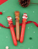 Load image into Gallery viewer, Merry Christmas Theme Multicolor Silicon Ball Point Pen Stationery
