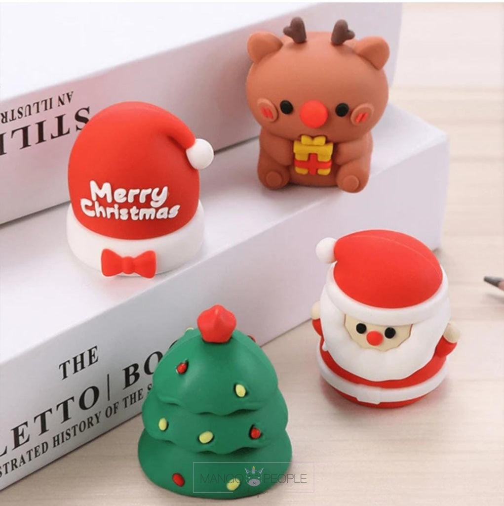 Merry Christmas Theme Cute Silicone Pencil Sharpeners Sharpener
