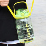 Load image into Gallery viewer, Leak-Proof Large Capacity Water Bottle With Double Drinking Mouth Straw - 1500Ml Green
