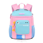 Load image into Gallery viewer, Dino Design Large Capacity School Bags With Slip Over Buckle For Kindergarten Kids Pink Cartoon