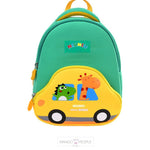Load image into Gallery viewer, Cute And Funny Car Design Backpack For Toddlers Green Kids Cartoon