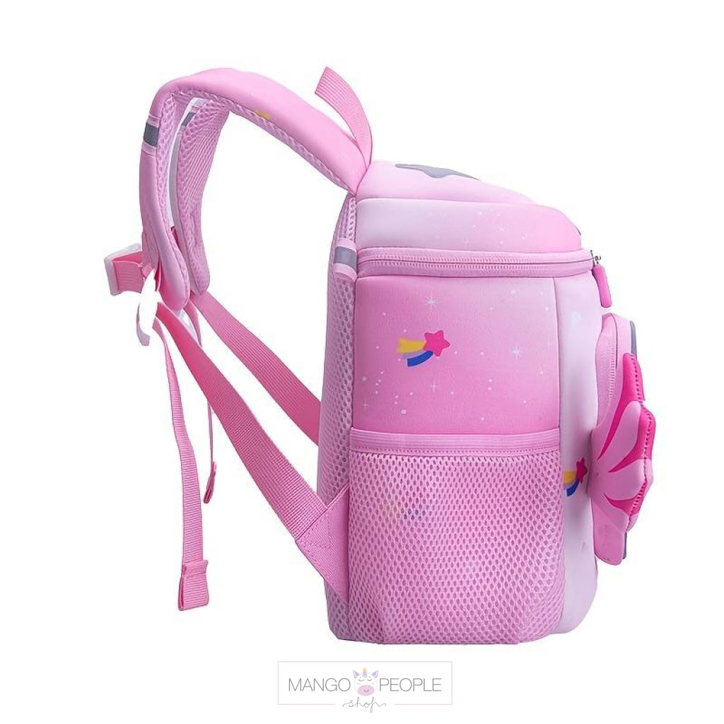 My Funny Unicorn With Wings Design School Backpack For Kids