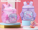 Load image into Gallery viewer, Unicorn Design School Backpacks With Slip Over Buckle And Wings For Kindergarten Kids Animal
