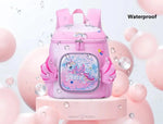 Load image into Gallery viewer, Unicorn Design School Backpacks With Slip Over Buckle And Wings For Kindergarten Kids Animal