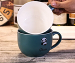 Load image into Gallery viewer, Panda Ceramic Cup With Steel Spoon