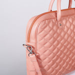 Load image into Gallery viewer, Peach Quilted Laptop Bag Laptop Bag Mango People Factory 
