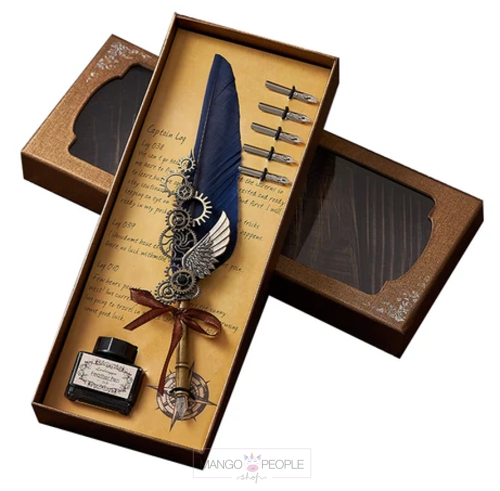 Pen Calligraphy Quill Feather Gift Set