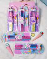 Load image into Gallery viewer, Pencil And Eraser Set (12 Pcs Pencils 1 )