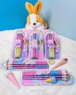 Load image into Gallery viewer, Pencil And Eraser Set (12 Pcs Pencils 1 )