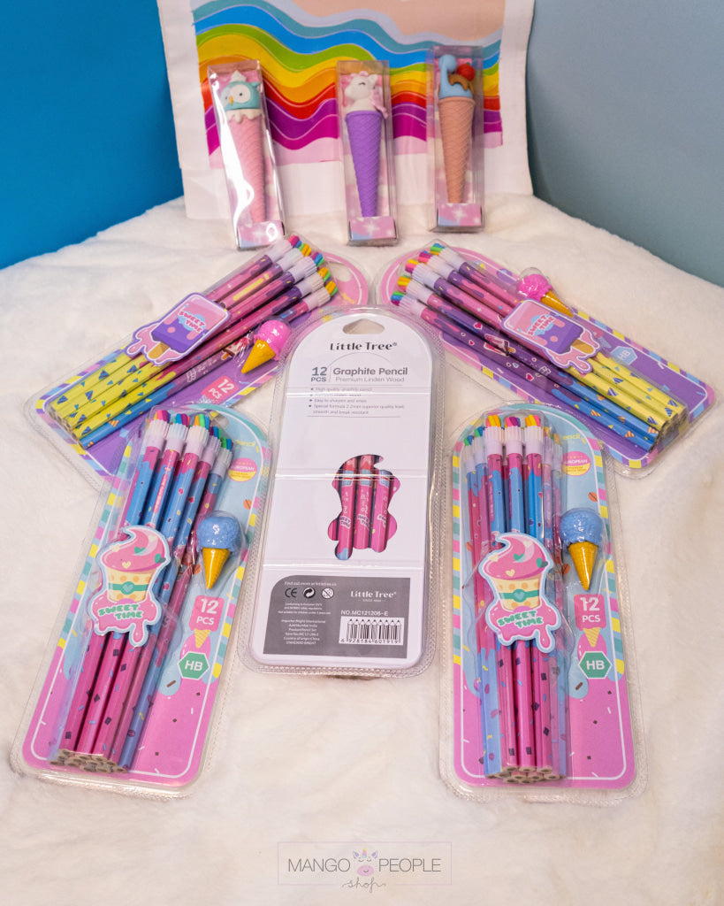 Pencil And Eraser Set (12 Pcs Pencils 1 )