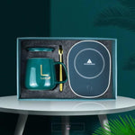 Load image into Gallery viewer, Personalized Ceramic Mug With Warmer Plate Mugs Plate