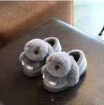 Load image into Gallery viewer, Plush Bunny Slip-Ons - Grey Plush Slippers Mango People Kids