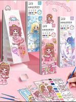 Load image into Gallery viewer, Pocket Watercolor Coloring And Painting Book For Kids Art And Craft