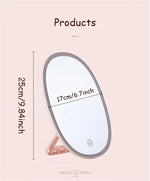 Load image into Gallery viewer, Portable Makeup Mirror With Touch Screen And Rechargeable Led Lights
