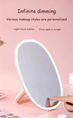 Load image into Gallery viewer, Portable Makeup Mirror With Touch Screen And Rechargeable Led Lights
