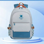 Load image into Gallery viewer, Premium Quality Backpack For School And College Students Blue Grey Backpack